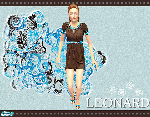 Sims 2 — Leonard Spring Summer 2007 by lemonloveshane — A set of two stunning dresses and a swimwear designed for the