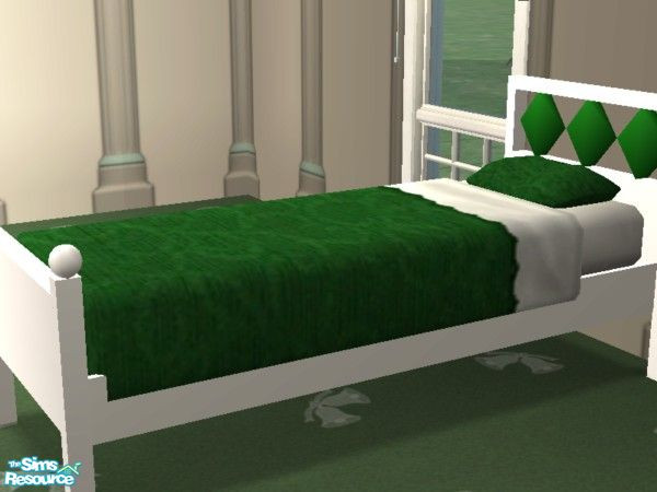 Sims 2 — Royal Jewels - Emerald - Bedding by EarthGoddess54 — Part of the Emerald Royal Jewels bedroom set for youths.