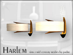 Sims 2 — Harlem Mid Century - Sconce by Padre — A large set of meshes inspired by the mid century era.