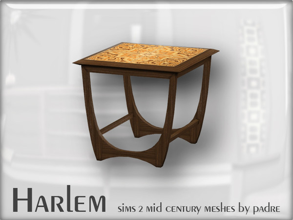 Sims 2 — Harlem Mid Century - G-Plan Small Table by Padre — A large set of meshes inspired by the mid century era. 
