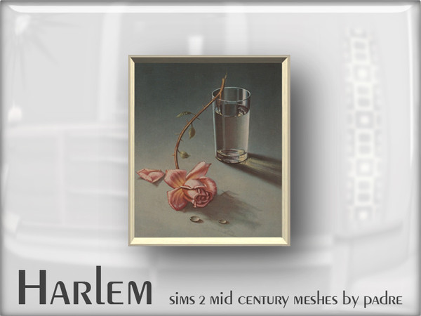 Sims 2 — Harlem Mid Century - Wall Art by Padre — A large set of meshes inspired by the mid century era. 