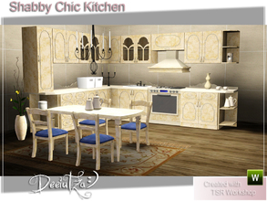 Sims 3 — Shabby Chic Kitchen by deeiutza — This time I bring to you a new kitchen set in a shabby, but chic style. It