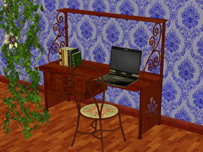 Sims 2 — Arcadia Desk Recolor Set - Meesha-s2l-da-mahogany by zaligelover2 — 12 recolors of Sims2Luxe\'s Arcadia Desk.