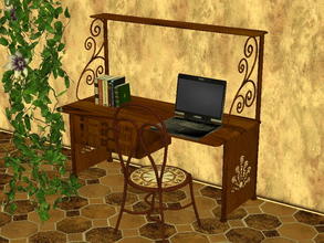 Sims 2 — Arcadia Desk Recolor Set - Meesha-s2l-da-medwood by zaligelover2 — 12 recolors of Sims2Luxe\'s Arcadia Desk.