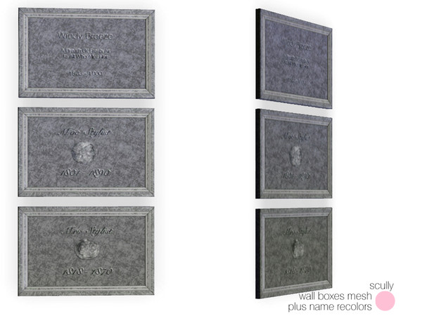 Sims 3 — Scully Wall Boxes Mesh by DOT — Scully Wall Boxes Mesh by DOT of The Sims Resource