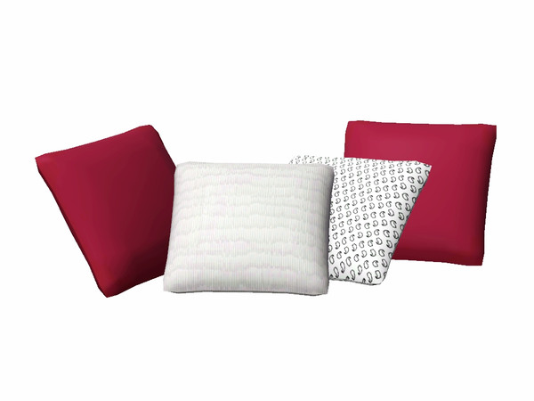 Sims 3 — Ruby Loveseat Pillows by Flovv — A pretty set of pillows.