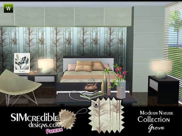 Sims 3 — Grove by SIMcredible! — Leaves and petals with modern lines for your sims ^^ by SIMcredibledesigns.com