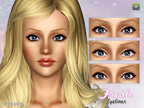 Sims 3 — Fresh eyeliner by CherryBerrySim — Beautiful eyeliner for your sims!