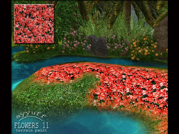 Sims 3 — Flowers11 by ayyuff —  terrain paint