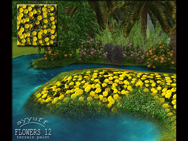 Sims 3 — Flowers12 by ayyuff —  terrain paint