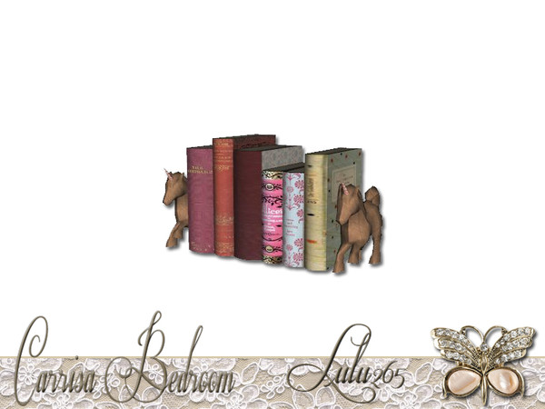 Sims 3 — Carrisa bedroom Books by Lulu265 — Part of the Carrisa Bedroom Set CAStable Made by Lulu265 for TSR. Please do