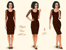 Sims 3 — Elegant dress with lace by jet_femme2 — One recolorable area, lace is not recolorable