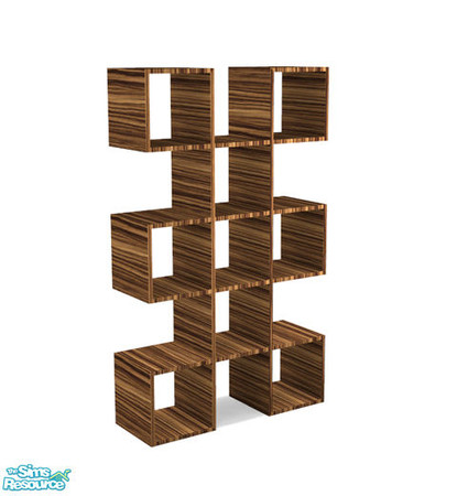 Sims 2 — Mondrian - Shelf Zebrano Recolor by Murano — Your Sims can use this shelf as a bookshelf.