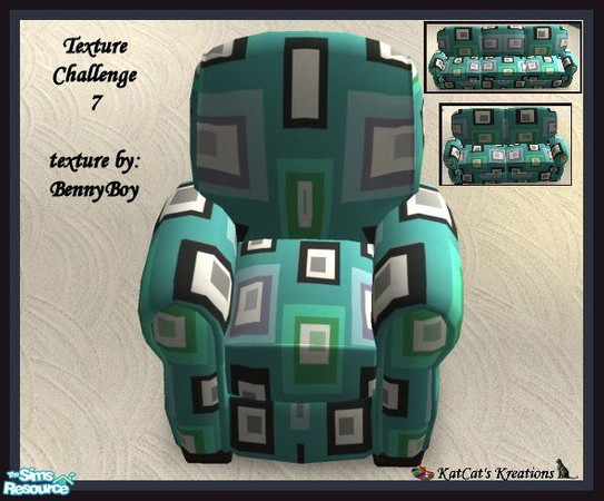 Sims 2 — TC7 - Armchair by KatCat — Recolor of the "Armchair by Club Design" from the base game using TC7 of