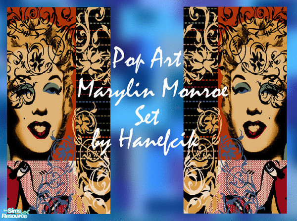 Sims 2 — Pop Art Marylin Monroe Set by Hanefcik — Have You ever dreamed of having some Hollywood Goddess in Your own