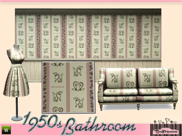 Sims 3 — 1950s Pink Poodle by BuffSumm — Part of the *1950s Bathroom* ***TSRAA***