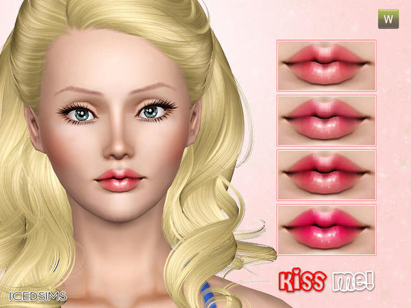 Sims 3 — Kiss me! ~ Lipstick by CherryBerrySim — Glossy lipstick for your sims!