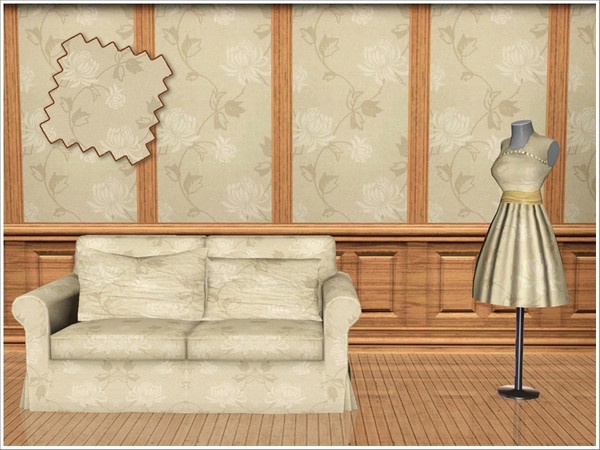 Sims 3 — Pattern Floral03 by Severinka_ — Delicate pastel pattern with floral ornament. Perfect for decorating rooms in