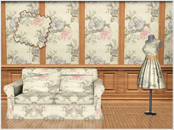 Sims 3 — Pattern Floral12 by Severinka_ — Delicate pastel pattern with floral ornament. Perfect for decorating rooms in