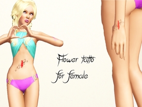 Sims 3 — Flower tatto for women By Nabil Sims by nabilkettane3 — You want to look strong and sexy? my new model the