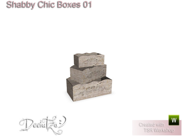 Sims 3 — Shabby Chic Clutter Boxes 01 by deeiutza — By deeiutza @TSR