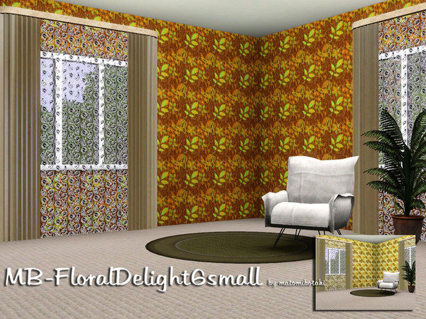 Sims 3 — MB-FloralDelight6small by matomibotaki — Abstract floral pattern with 4 channels, to find under - Abstract -, by