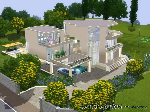 Sims 3 — Satisfaction by marcorse — Satisfaction is a 3storey, modern residence that oozes satisfaction from every pore.