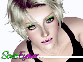 Sims 3 — Sonic Eyeliner by LuxySims3 — Double Outlined, 2 channels.