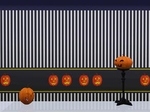 Sims 3 — Pumpkins Wall 1 by Wimmie — This download contains 2 walls with pumpkin motifs in one file. These walls goes