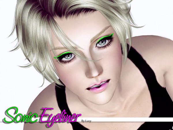 Sims 3 — Sonic Eyeliner by LuxySims3 — Double Outlined, 2 channels.