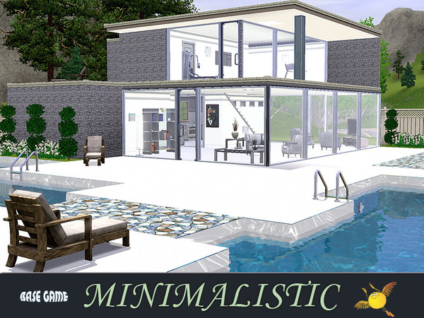 Sims 3 — evi Minimalistic by evi — Modern 2 bedroom house built with ecological materilas, best ceramics and sanitation.