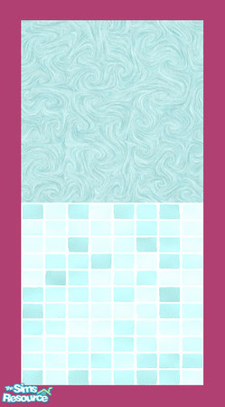 Sims 2 — MDP Pastel Teal Swirl Half Tile by MelandStv — There are 12 colourful walls in this set. hey are part of my