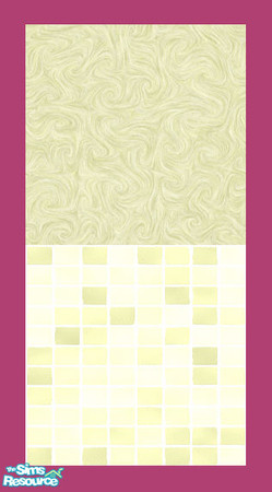 Sims 2 — MDP Pastel Yellow Swirl Half Tile V2 by MelandStv — There are 12 colourful walls in this set. hey are part of my