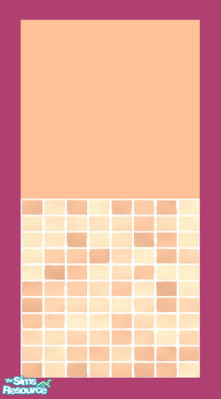 Sims 2 — MDP Pastel Orange Half Tile V2 by MelandStv — There are 12 colourful walls in this set. hey are part of my