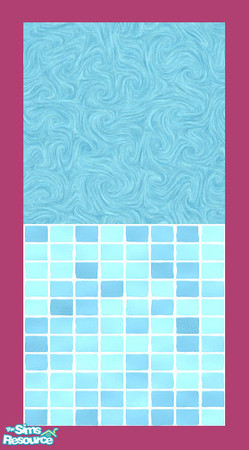 Sims 2 — MDP Azure Swirl Half Tile V2 by MelandStv — There are 20 colourful walls in this set. They are part of my Colour