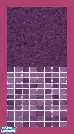 Sims 2 — MDP Plum Swirl Half Tile V2 by MelandStv — There are 20 colourful walls in this set. They are part of my Colour