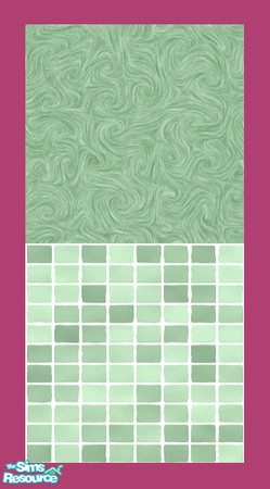 Sims 2 — MDP Sage Swirl Half Tile V2 by MelandStv — There are 20 colourful walls in this set. They are part of my Colour