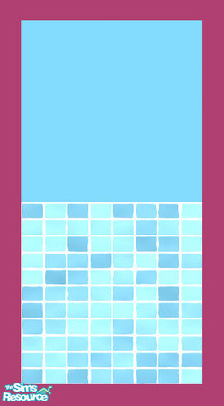 Sims 2 — MDP Azure Half Tile V2 by MelandStv — There are 20 colourful walls in this set. They are part of my Colour Pack