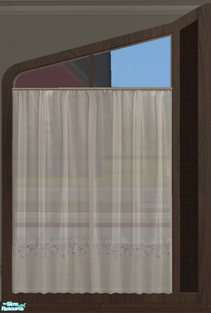 Sims 2 — AL FRESCO Lace Curtain 2-tile Left MESH by simtomatic — You'll need the Lace Curtain 5-tile, above, in order to