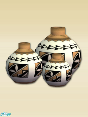 Sims 2 — Vista Patio Set - Round Vases by Shakeshaft — Let your Sims while away the summer days with this patio set, in