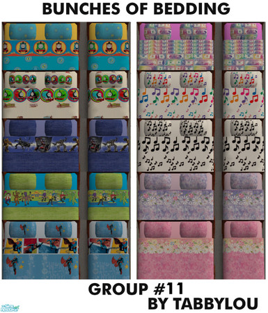 Sims 2 — TL - Bunches of Bedding Group 11 by TabbyLou — Group 11 in my Bunches of Beddings recolors. Hope you like these
