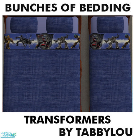 Sims 2 — TL - Kids Bedding Transformers by TabbyLou — Transformers for Group 11 in my Bunches of Beddings recolors. Hope
