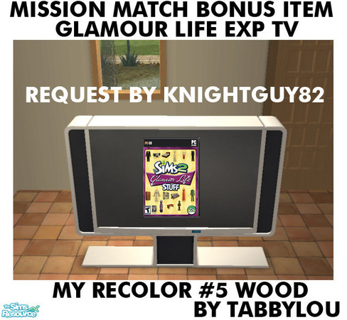 Sims 2 — TL - MM GL BONUS Item - TV Recolor05Wd by TabbyLou — My Recolor #5 Wood Recolor of the BONUS Item from Glamour