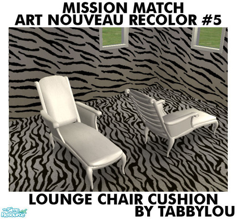 Sims 2 — TL - MM Art Nouveau Lounge Chair Cushion Rec05 by TabbyLou — Chez Chaise Cushion ONLY in My Recolor #5 of the