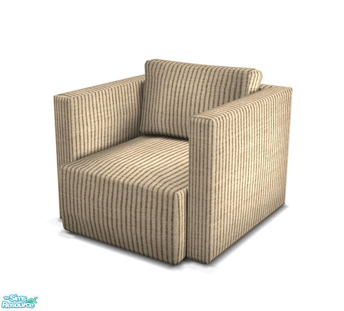 Sims 2 — Mondrian - Armchair MESH by Murano — Cozy contemporary armchair with stripes.