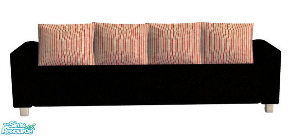 Sims 2 — fabric black by Sophel21 — 5 fabric and 5 cushion recolors of the wonderful contemporary sofa mesh from