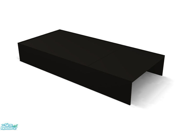 Sims 2 — Mondrian - Coffee Table Black Recolor by Murano — Long simple coffee table in black.