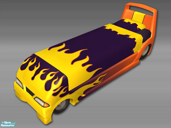 Sims 2 — Maxis Race Car Bedding - Purple by Shakeshaft — Part of a set of matching bedding for the Maxis Race Car Bedroom