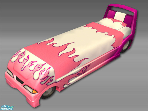 Sims 2 — Maxis Race Car Bedding - Pink by Shakeshaft — Part of a set of matching bedding for the Maxis Race Car Bedroom