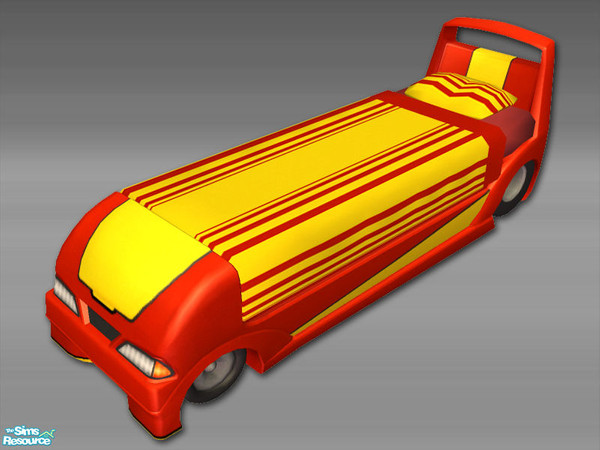 Sims 2 — Maxis Race Car Bedding - Red by Shakeshaft — Part of a set of matching bedding for the Maxis Race Car Bedroom